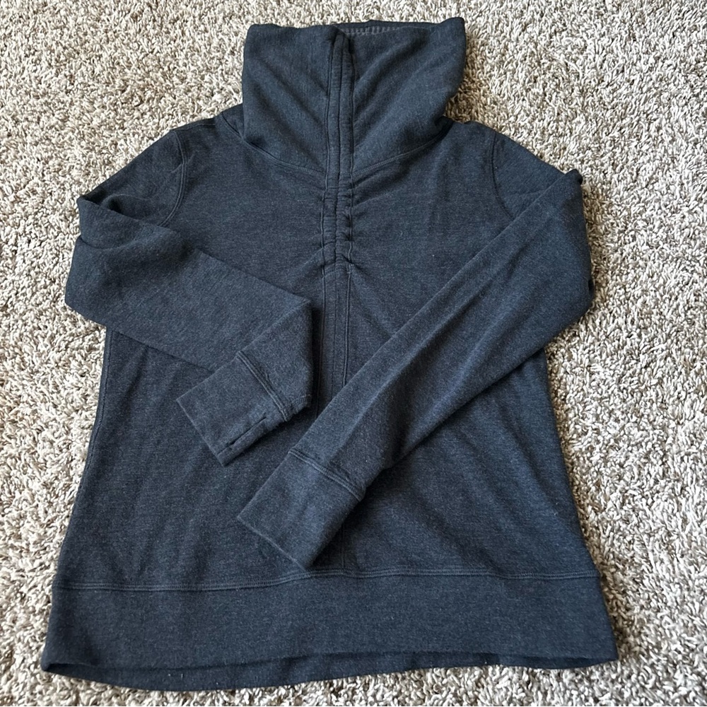 Striped Gray Women's Sweatshirt cotton 2 sides sz m Lululemon